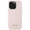 Guess GUHCP16LSMBSLP iPhone 16 Pro 6.3  różowy/pink hardcase Silicone Script Metal Logo & Frame